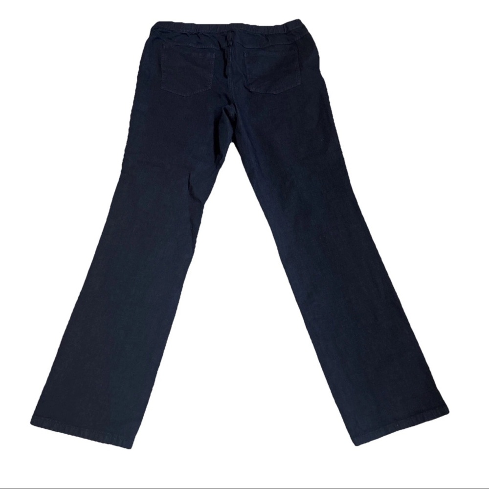 Isaac Mizrahi Live! Reg True Denim Dark Navy Pull On Pattern Trouser Pants 16T - Picture 2 of 15